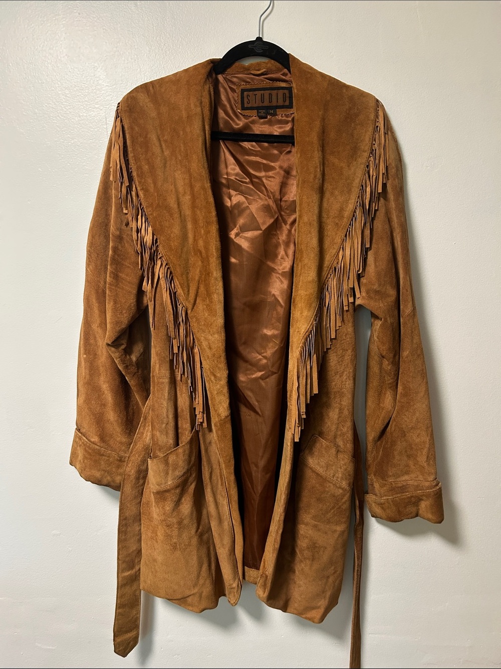 Studio Sienna Vintage Suede Fringe Jacket